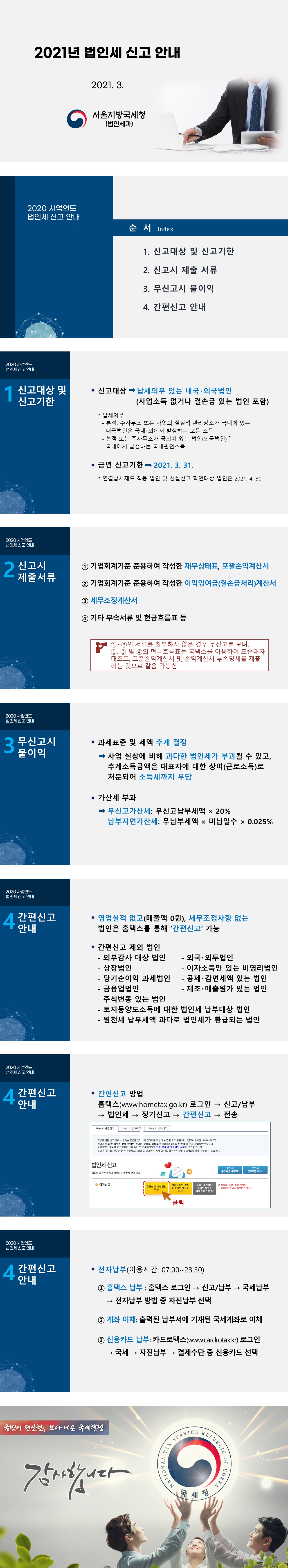 2021년 법인세 신고 안내