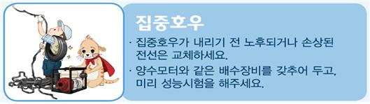 장마철 전기안전요령(집중호우)